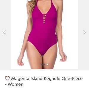 La Blanca Magenta Island size 12 swimsuit
